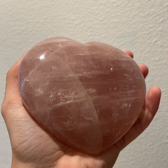 Authentic Rose Quartz Heart - Picture 2 of 4